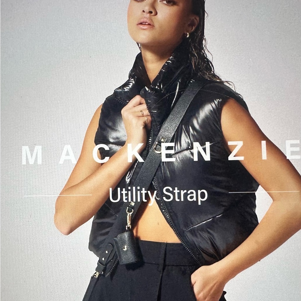 Bandolier brand “ Mackenzie” utility strap only black and gold